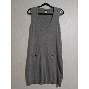 J.Crew Wool Knit Ribbed Sheath Sweater Dress Women's Sz S Sleeveless Round Neck